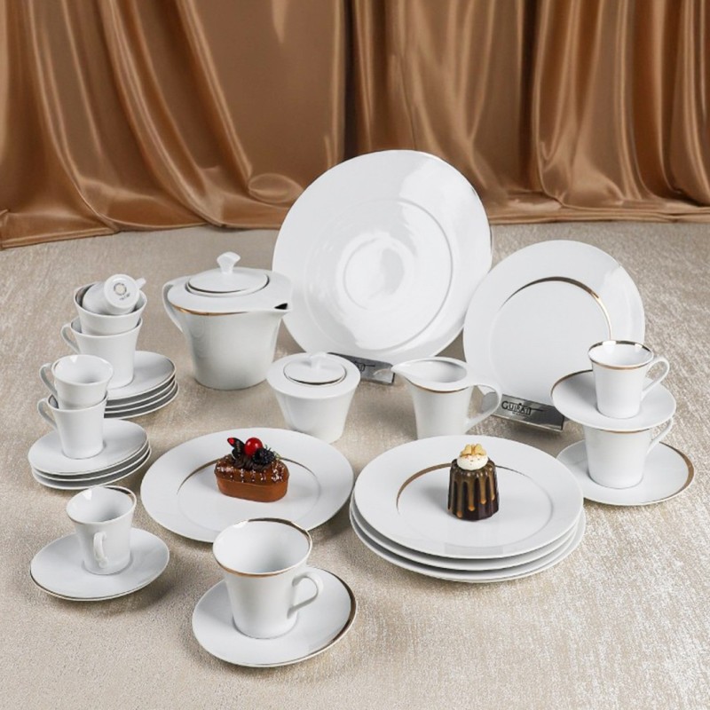 Service Petit Déjeuner OVAL 36 Pièces en Porcelaine Service Petit Déjeuner OVAL 36 Pièces en Porcelaine