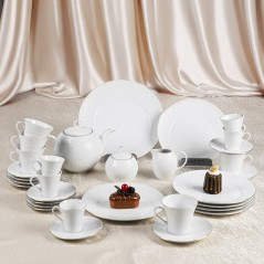 Service Petit Déjeuner MARTELE 36 Pièces en Porcelaine