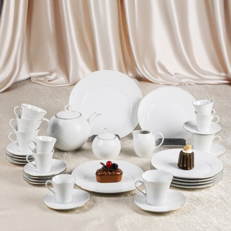 Service Petit Déjeuner MARTELE 36 Pièces en Porcelaine