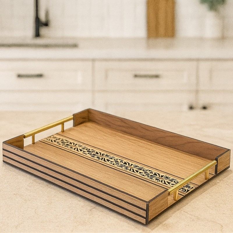 Plateau Rectangulaire en Bois 48x33 cm