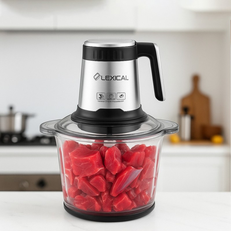 Hachoir Électrique 2L 300W Bol en Verre – Lexical LCH-1956