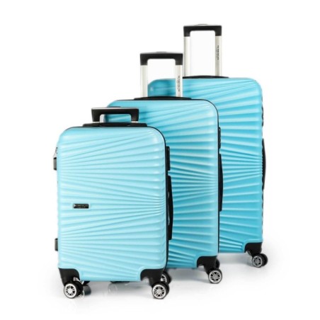 Série de 3 valises ABS Bleu - TEC TAKE