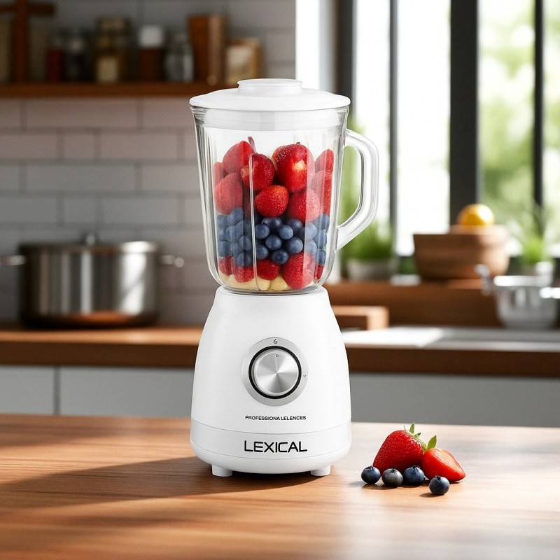Blender 2en1 500W Avec Grinder Blanc - Lexical LBL-1526-1