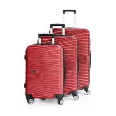 Série de 3 valises ABS Rouge - TEC TAKE