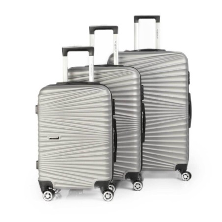 Série de 3 valises ABS Gris - TEC TAKE