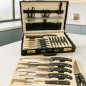 Coffret Couteaux 25 Pièces Noir avec Mallette