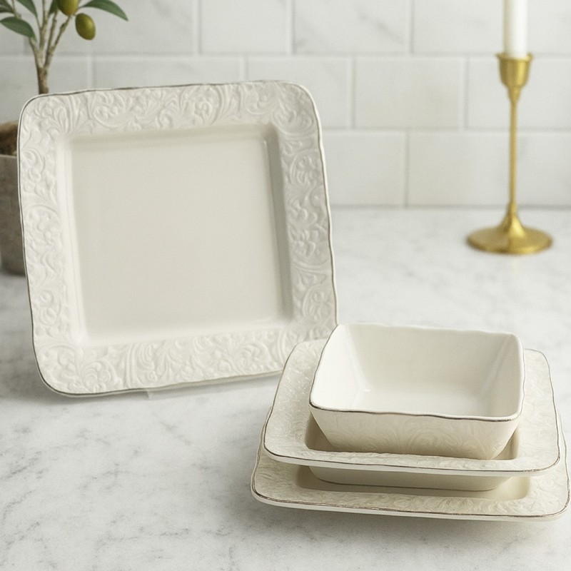 Service de Table en Porcelaine 24 Pièces