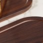 Set de 2 Plateaux en Bois avec Poignées Dorées