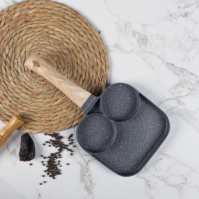 Poêle à 2 Compartiments 18 cm en Granite