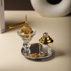 Encensoir en Verre avec Dorure