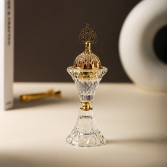 Encensoir en Verre avec Couvercle Doré