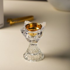 Encensoir en Verre avec Couvercle Doré
