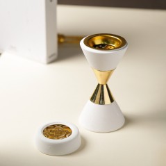 Encensoir Moderne Blanc & Doré