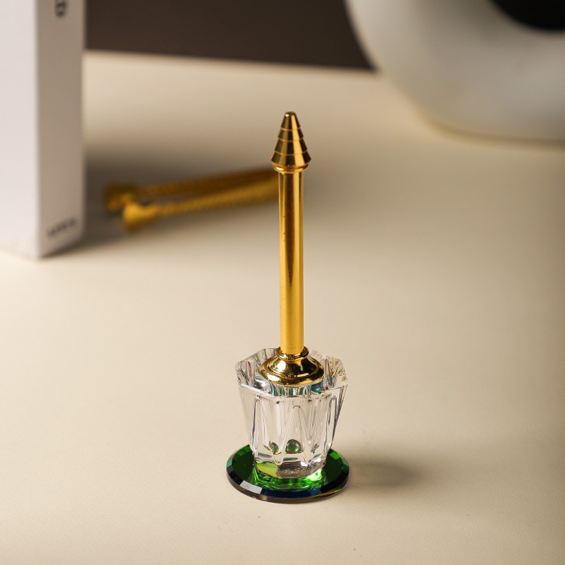 Lance-Parfum en Cristal avec Finition Dorée