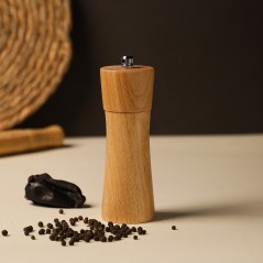 Moulin à Poivre et Épices 15 cm en Bois Naturel