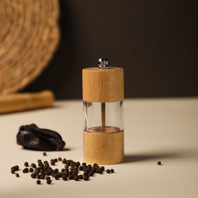 Moulin à Poivre en Bois 11 cm & Acrylique Transparent Moulin à Poivre en Bois 11 cm & Acrylique Transparent