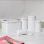 Set 5 Boîtes de Rangement Cuisine – Métal Blanc Set 5 Boîtes de Rangement Cuisine – Métal Blanc