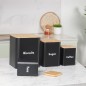 Set de 4 Boîtes de Rangement en Métal Noir