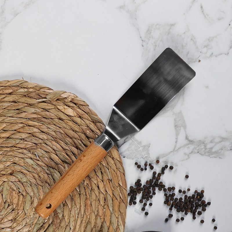 Spatule en Inox avec Manche Bois