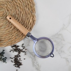 Passoire Fine en Inox avec Manche Bois