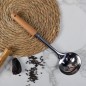 Louche en Inox avec Manche Bois