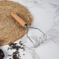 Presse-Purée en Inox avec Manche en Bois