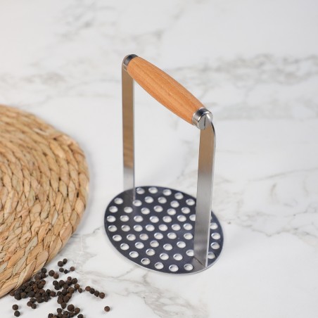Presse-Purée en Inox avec Manche en Bois