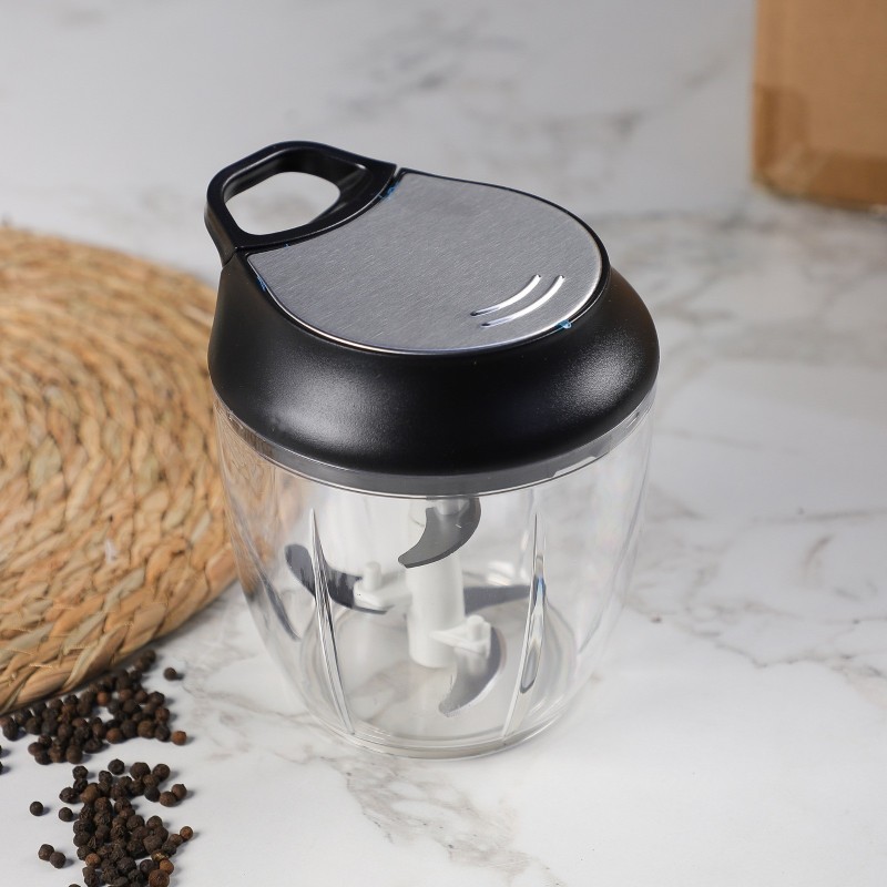 Hachoir Manuel avec Bol Transparent & Lames en Inox Hachoir Manuel avec Bol Transparent & Lames en Inox