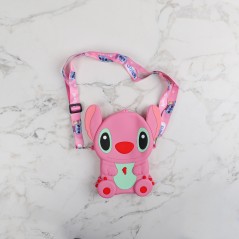 Sac Bandoulière Stitch en Silicone Rose