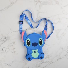 Sac Bandoulière Stitch en Silicone Bleu
