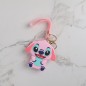 Porte-clés Stitch en Silicone  avec Mini Pochette Rose