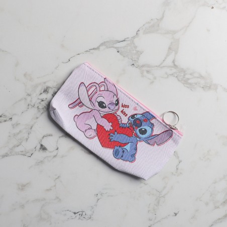 Trousse Stitch Fermeture Éclair Rose