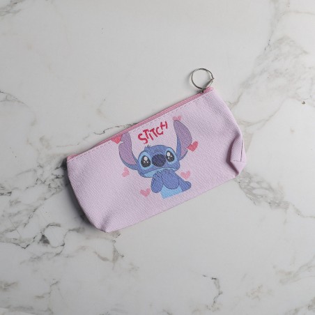 Trousse Stitch Fermeture Éclair Rose
