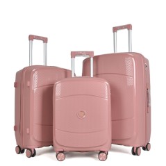 Série de 3 Valises en Polypropylène Incassable – Rose  Holiday