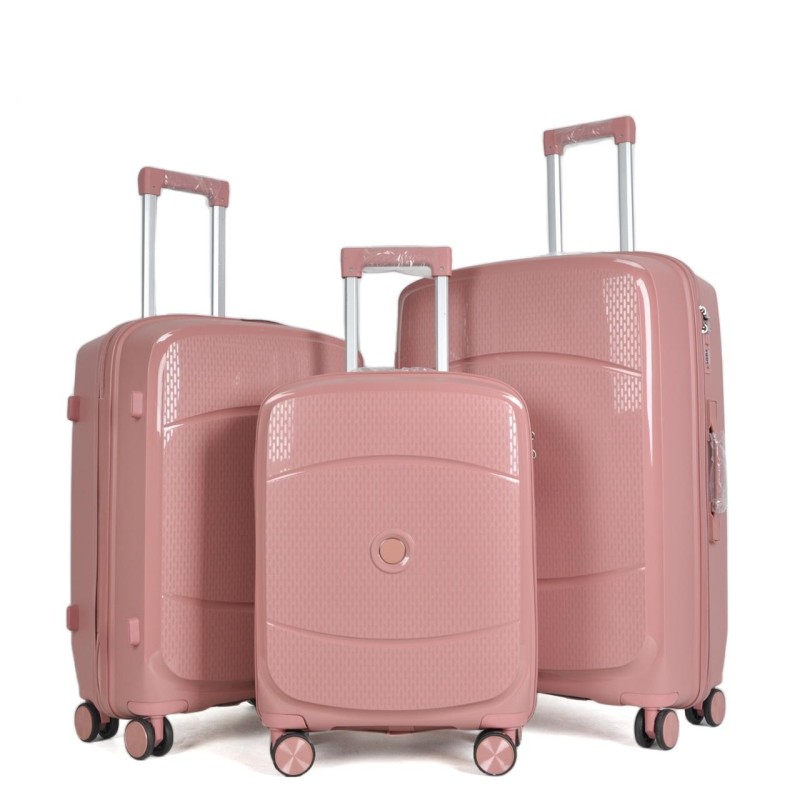 Série de 3 Valises en Polypropylène Incassable – Rose  Holiday