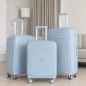 Série de 3 Valises en Polypropylène Incassable Bleu - Holiday