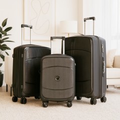 Série de 3 Valises en Polypropylène Incassable Noir - Holiday