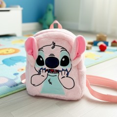 Sac à Dos Enfant Stitch en Peluche Douce – Rose