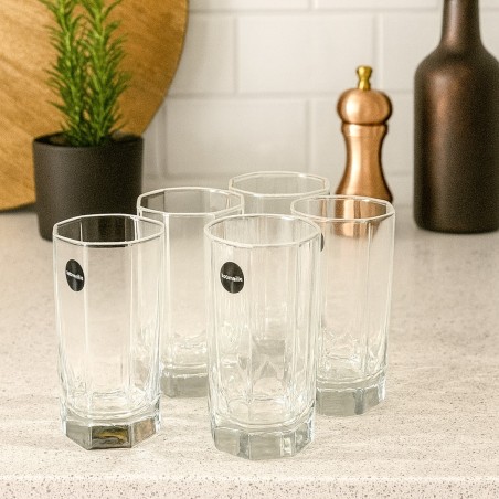 Lot de 6 Verres à Eau en Verre Transparent