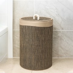 Panier à Linge Rond 45×36 cm Tressé en Corde