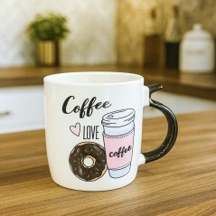 Tasse en Céramique Motif Donut & Gobelet