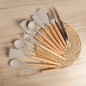 Set de 12 Ustensiles de Cuisine en Silicone - Ecru