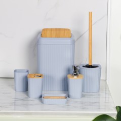 Série salle de bain 7 Pièces en Plastique - Gris