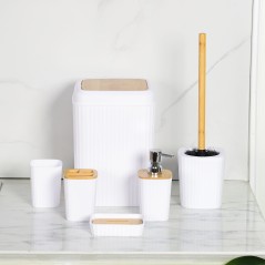 Série salle de bain 7 Pièces en Plastique - Blanc