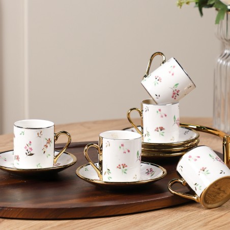 Service à Café en Porcelaine 12 Pièces