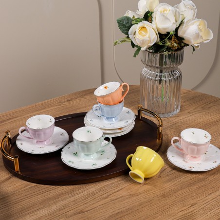 Service à Café au Lait en Porcelaine 12 Pièces