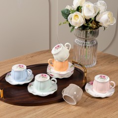 Service à Café en Porcelaine 12 Pièces