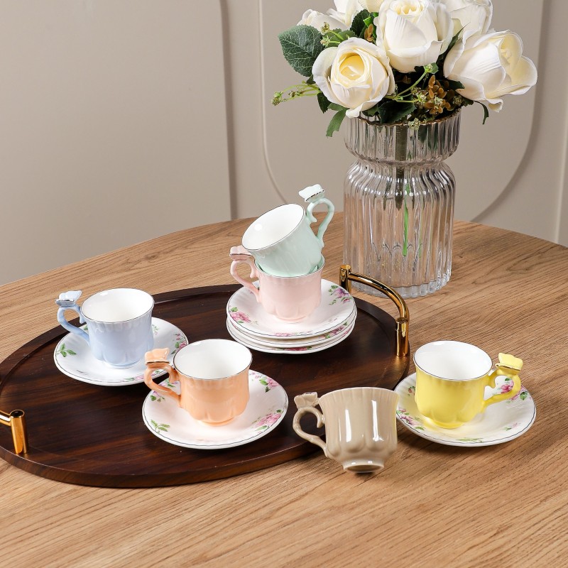 Service à Café en Porcelaine 12 Pièces