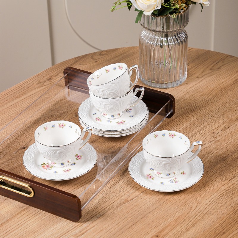 Service à Café au Lait en Porcelaine 12 Pièces Service à Café au Lait en Porcelaine 12 Pièces