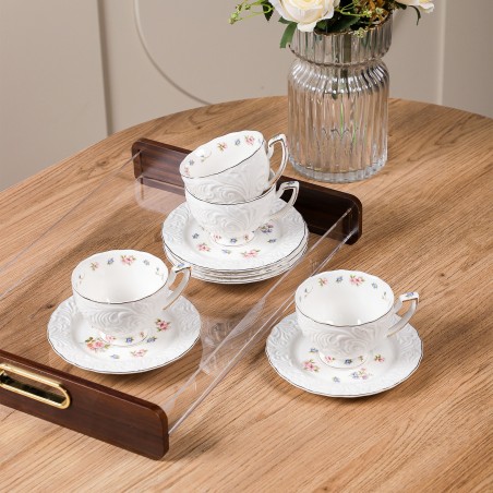 Service à Café au Lait en Porcelaine 12 Pièces